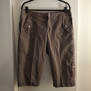 Gloria Vanderbilt Women's Brown Cargo Capris